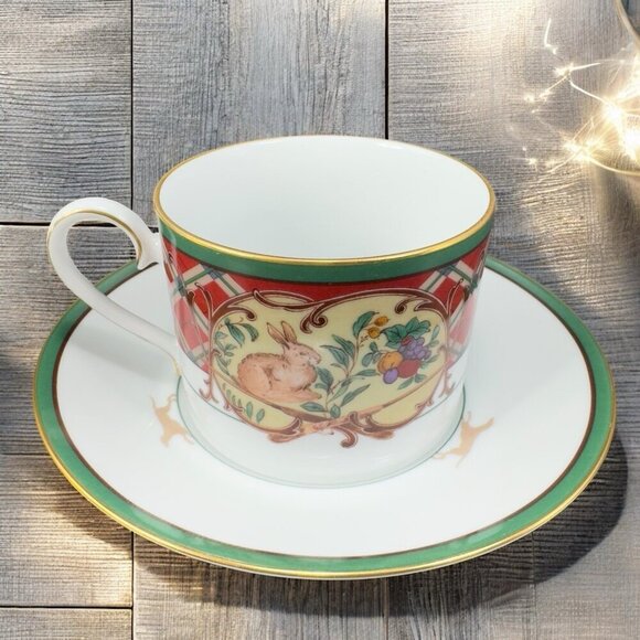 Noritake Royal Hunt Tea Cup And Saucer Set Teacup Pheasant Hare Fruit Sri Lanka - Picture 14 of 16